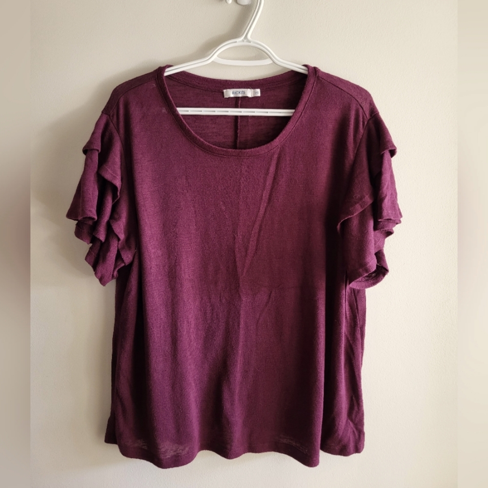 Ricki's Flutter Sleeve Top